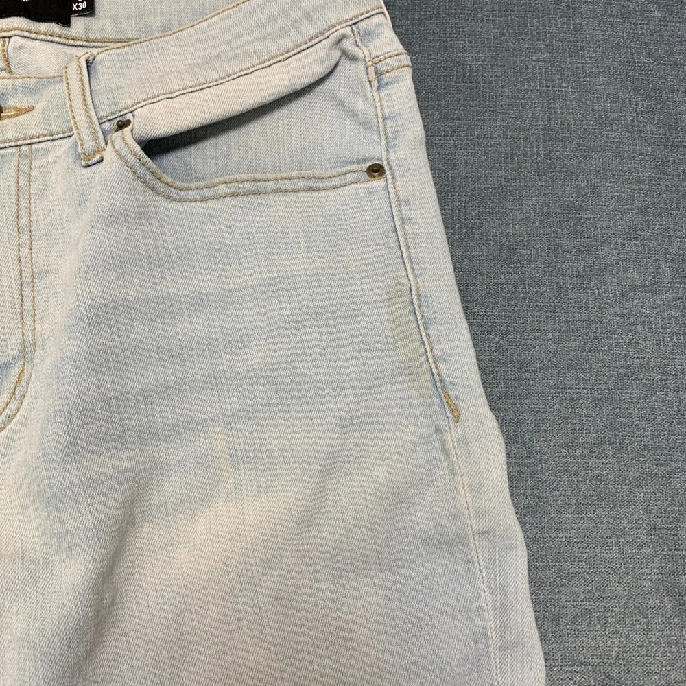 RSQ Jeans Mens 30x30 Blue Denim Cotton Stretch Mid Rise Slim Fit Straight Leg